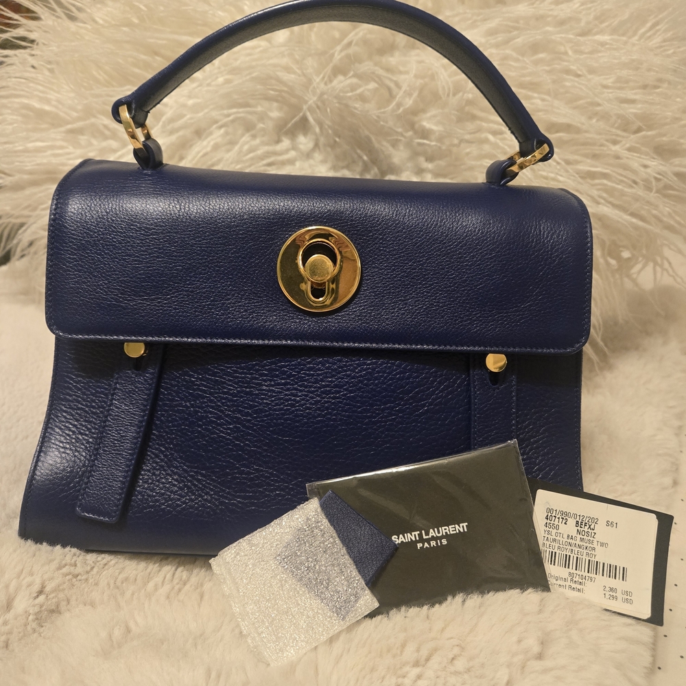 Saint Laurent Blue Leather Women's Bag